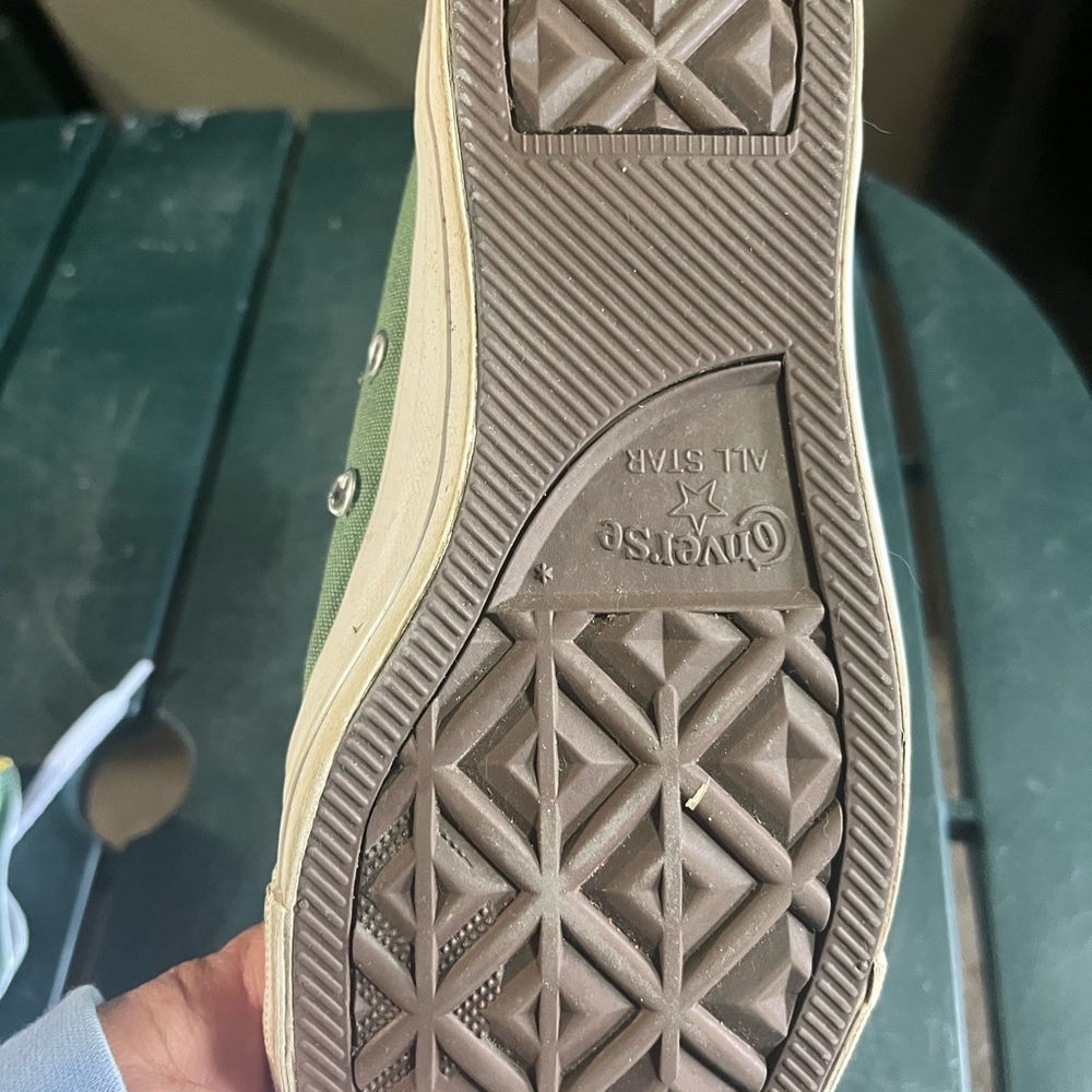 Converse womens Sage green and Yellow High-Tops - Picture 4 of 5